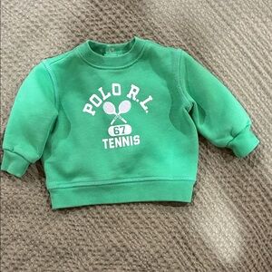 Polo by Ralph Lauren Green Tennis Crew Sweatshirt  nwot 3 months